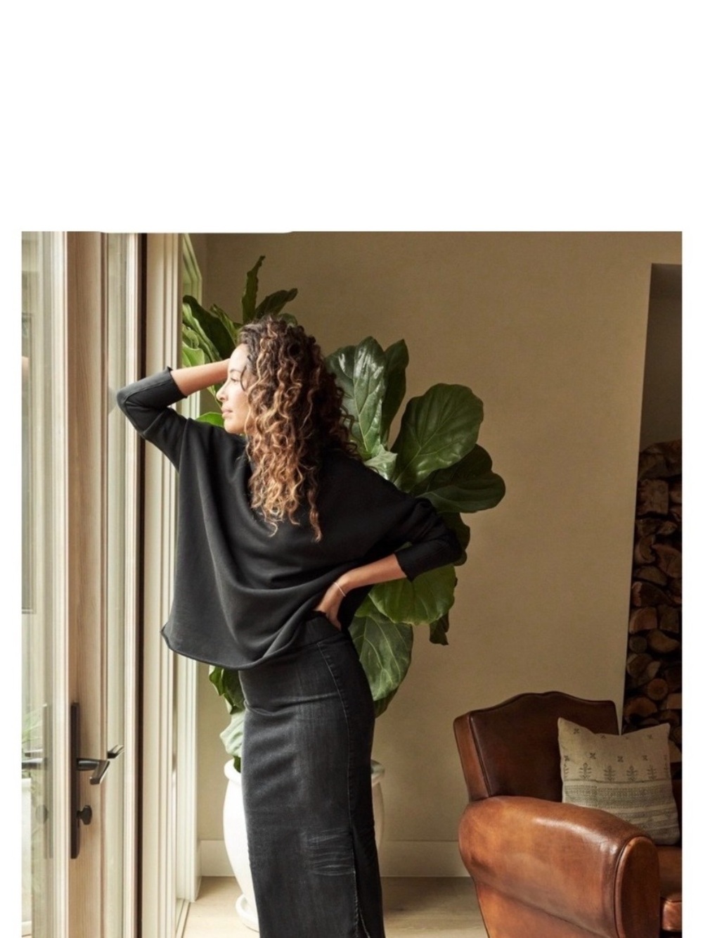 Frank & Eileen Donegal Unforgettable Skirt in Black Denim
